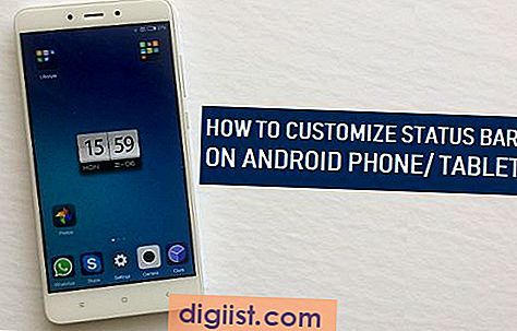 Hur du anpassar statusraden på Android-telefon eller surfplatta
