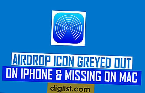 AirDrop Icon Greyed Out på iPhone och saknas på Mac