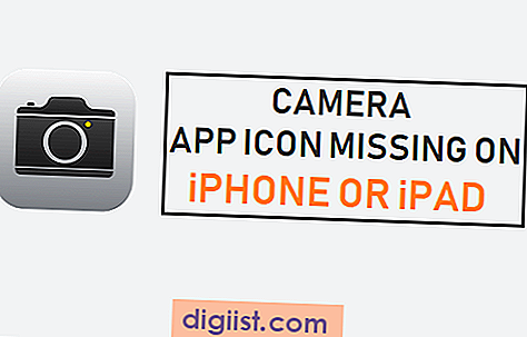 Ikona aplikace fotoaparátu na iPhone nebo iPad chybí