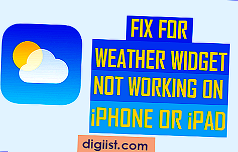 Fix til vejr widget fungerer ikke på iPhone eller iPad