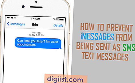 Как да се предотврати изпращането на iMessages като SMS текстови съобщения