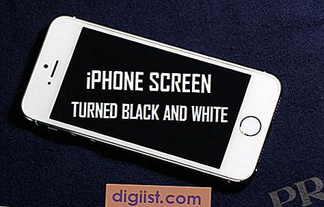 iPhone skærm blev sort og hvid