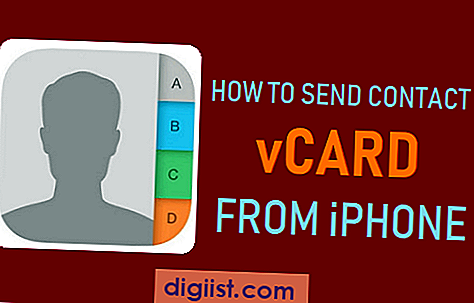 Hur man skickar kontakt vCard från iPhone
