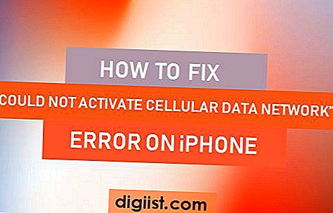 Sådan rettes fejl "Kunne ikke aktivere Cellular Data Network" -fejl på iPhone
