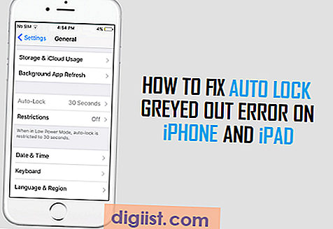 Sådan rettes Auto Lock Greyed Out på iPhone