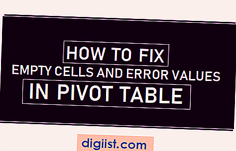 So beheben Sie leere Zellen und Fehlerwerte in der Pivot-Tabelle