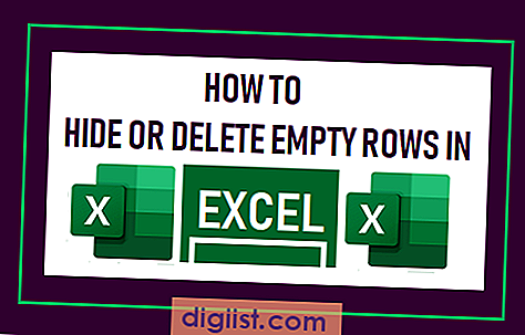 Hur man döljer eller tar bort tomma rader i Excel