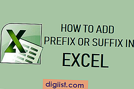 Excel'de Önek veya Sonek Ekleme