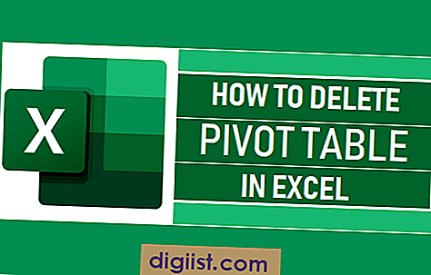 Как да изтриете Pivot таблицата в Excel