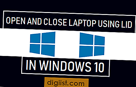 Sådan åbnes og lukkes den bærbare computer ved hjælp af låg i Windows 10