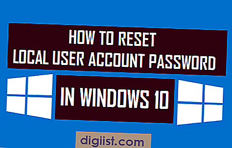 Hur man återställer lokalt lösenord för användarkonto i Windows 10