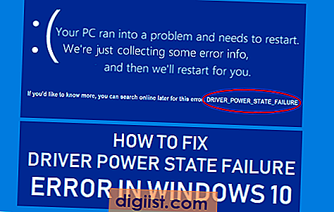 Kako popraviti napako napake napake voznika v operacijskem sistemu Windows 10