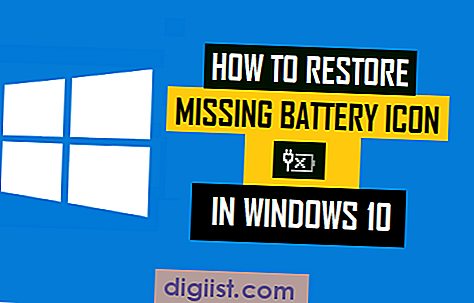 Sådan gendannes manglende batteriikon i Windows 10