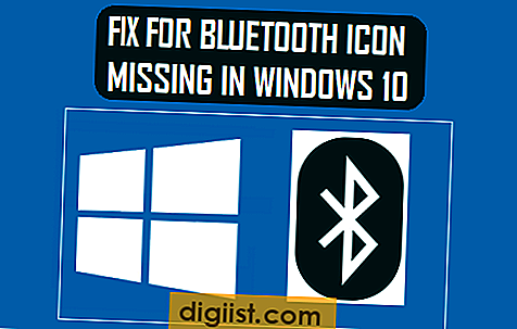 תקן לסמל Bluetooth חסר ב- Windows 10