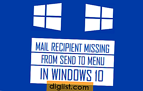 Windows 10의 메뉴로 보내기에서 메일 수신자가 누락 됨