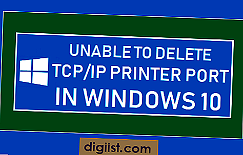 غير قادر على حذف منفذ طابعة TCP / IP في نظام التشغيل Windows 10