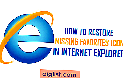 Hur återställer ikonen för favoriter som saknas i Internet Explorer